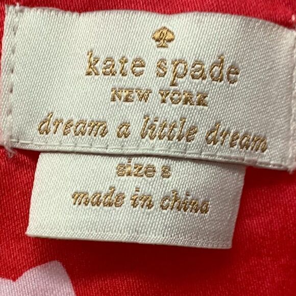 kate spade Dream A Little Dream Sleep Tank Dress in Red & White Size Small - Picture 3 of 5